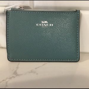 New Coach Skinny Mini ID wallet Keychain